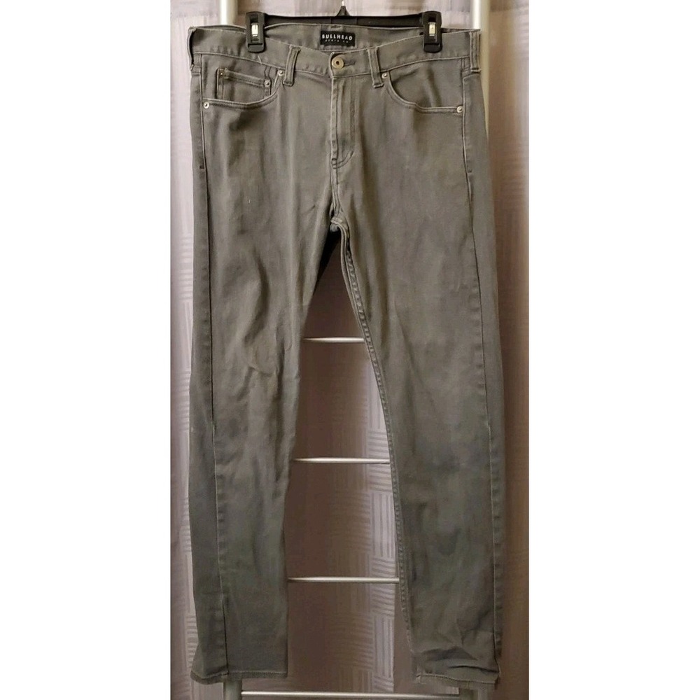BULLHEAD Denim Co. Gray Skinny Jeans Stretch Skinny‎ Jeans Mens Sz 34 x 32